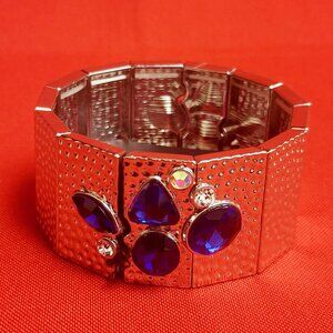 Paparazzi Flickering Fortune Blue Bangle Bracelet